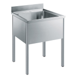 S/steel open type single bowl sink