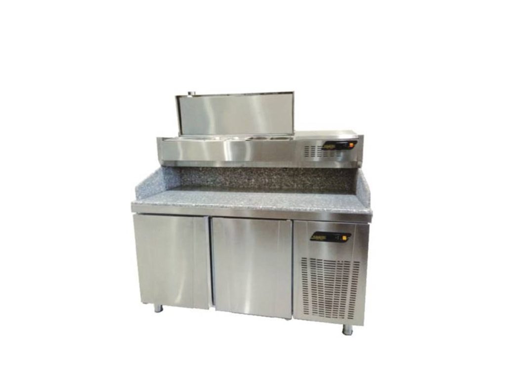 Counter Top 2 Doors Chiller Marble top & Salad bar up
