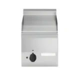 Electric griddle, smooth mild steel plate, top