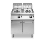 Gas fryer, 2 wells 13+13 liters