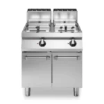 Gas fryer, 2 wells 17+17 liters