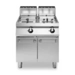 Gas fryer, 2 wells 17+17 liters