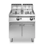 Gas fryer, 2 wells 22+22 liters