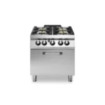 Gas range pressed worktop, 4 burners, gas oven