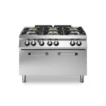 Gas range pressed worktop, 6 burners, maxi gas oven