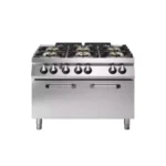 Gas range pressed worktop, 6 burners, maxi gas oven