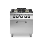 Gas range pressed worktop, 4 burners, gas oven