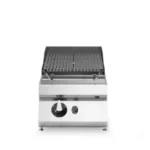Lava-stone grill, 1 cooking zone in cast iron, top